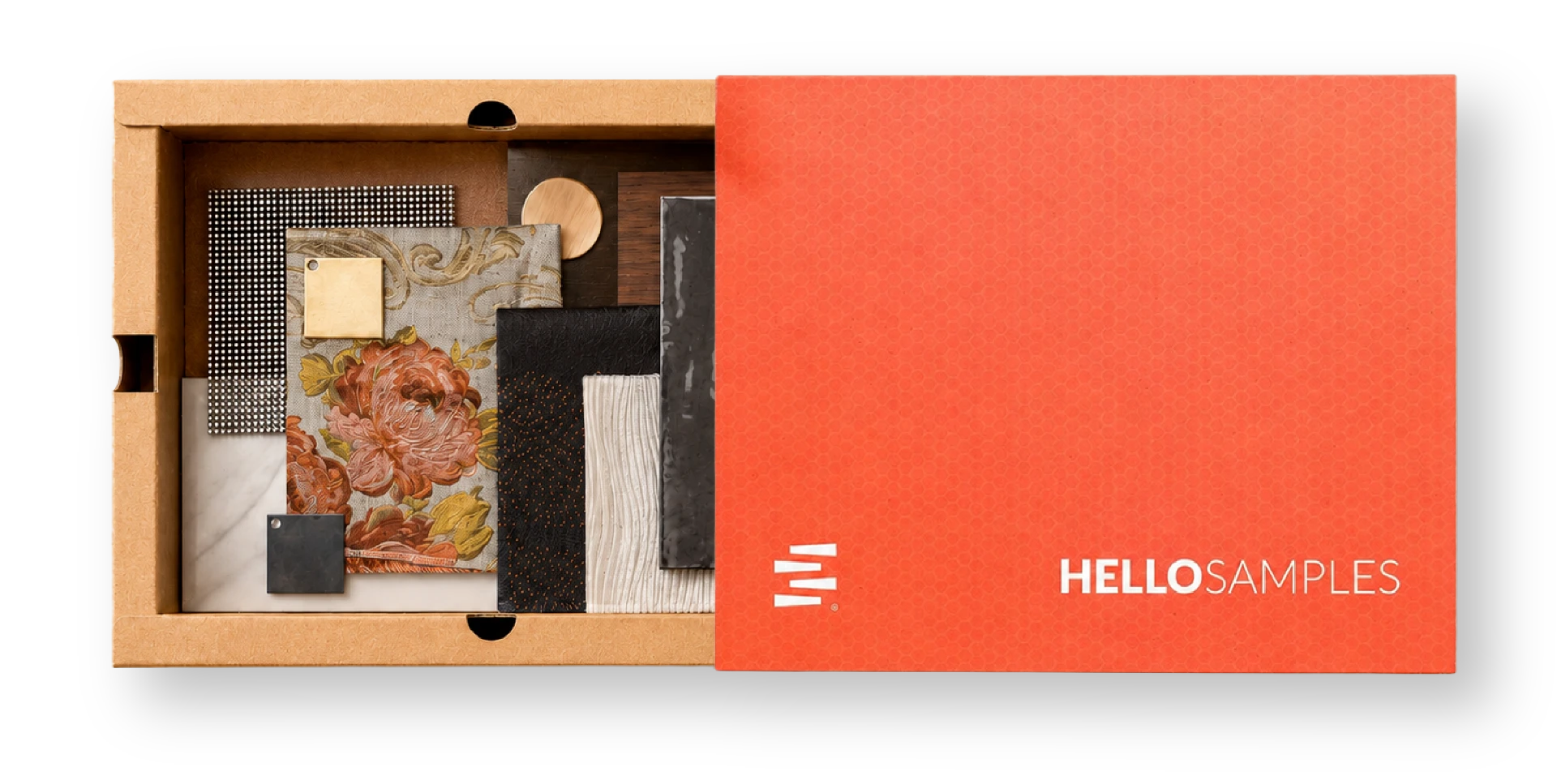 Swatchbox box filled with material samples